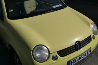 VW Lupo Motorhaube KLappe vorne gelb LD1B Frontklappe Haube - Hagel Dellen! - Bild 5