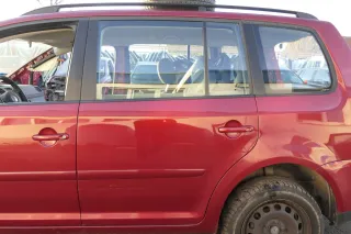 VW Touran 1T 1T3 Tür hinten links rot braun LA3W red spice mit Scheibe - Bild 1