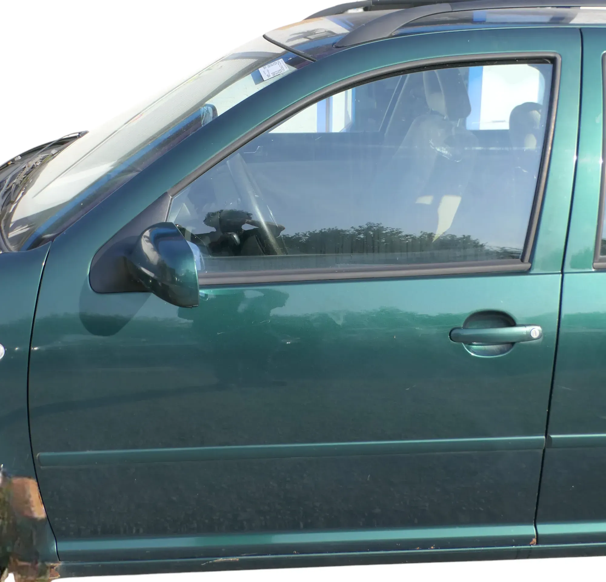 VW Golf 4 Bora Tür vorne links Fahrertür 4/5-Türer Kombi Variant grün LC6M - Bild 1