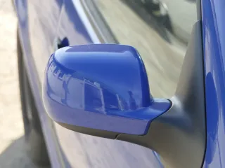 VW Golf 4 Bora manueller Spiegel vorne rechts Außenspiegel blau LA5C - Bild 2