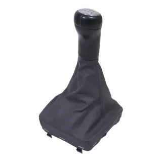 VW Polo 9N 9N3 Schaltknauf Schaltsack Schaltung 6Q1711113G Leder schwarz Goal - Bild 2