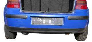 VW Golf 4 Limousine Stoßstange hinten Heckstoßstange Stoßfänger blau LW5Z - Bild 1