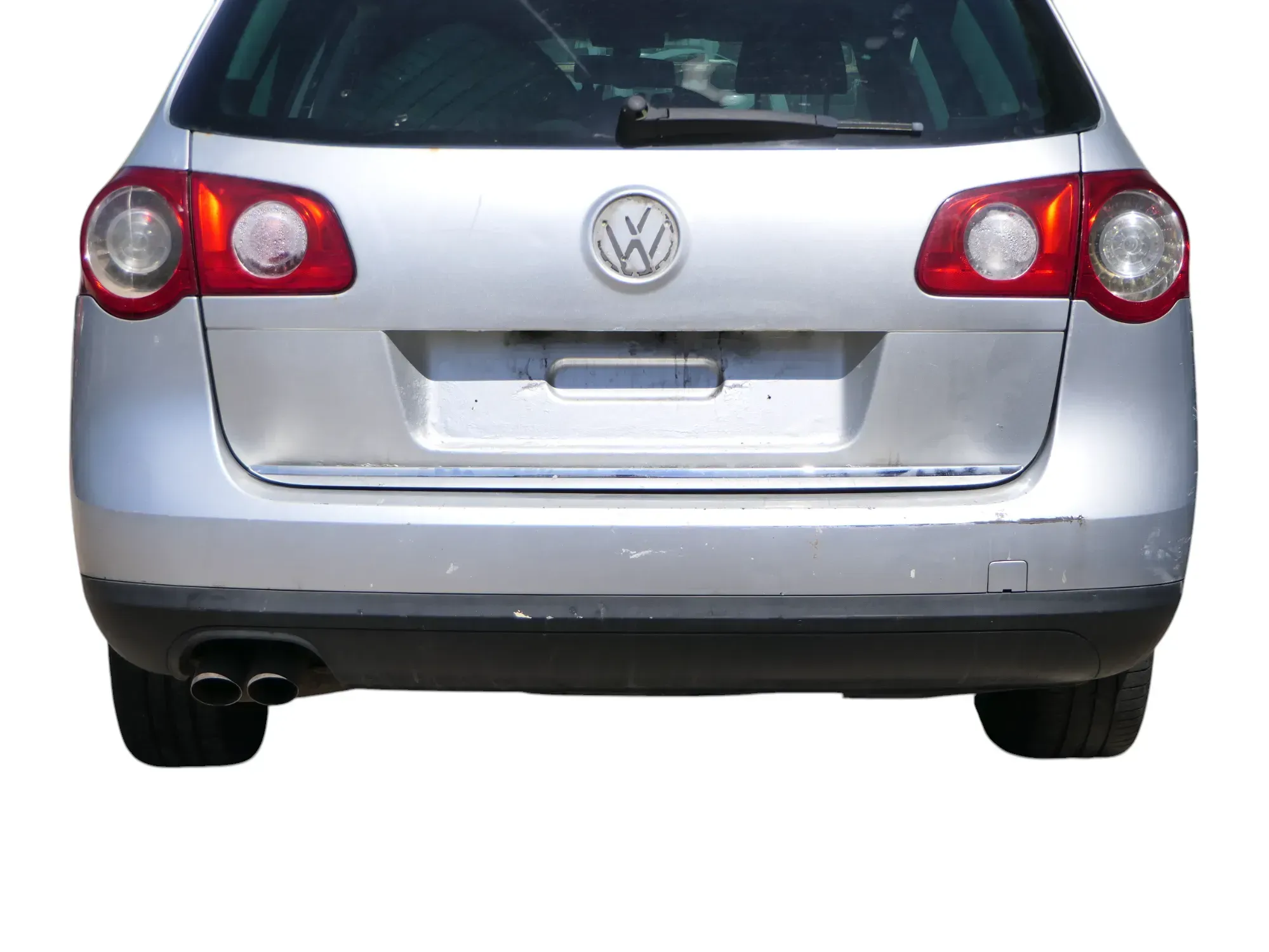 VW Passat 3C Kombi Stoßstange hinten Heckstoßstange Stoßfänger silber grau LA7W - Bild 1