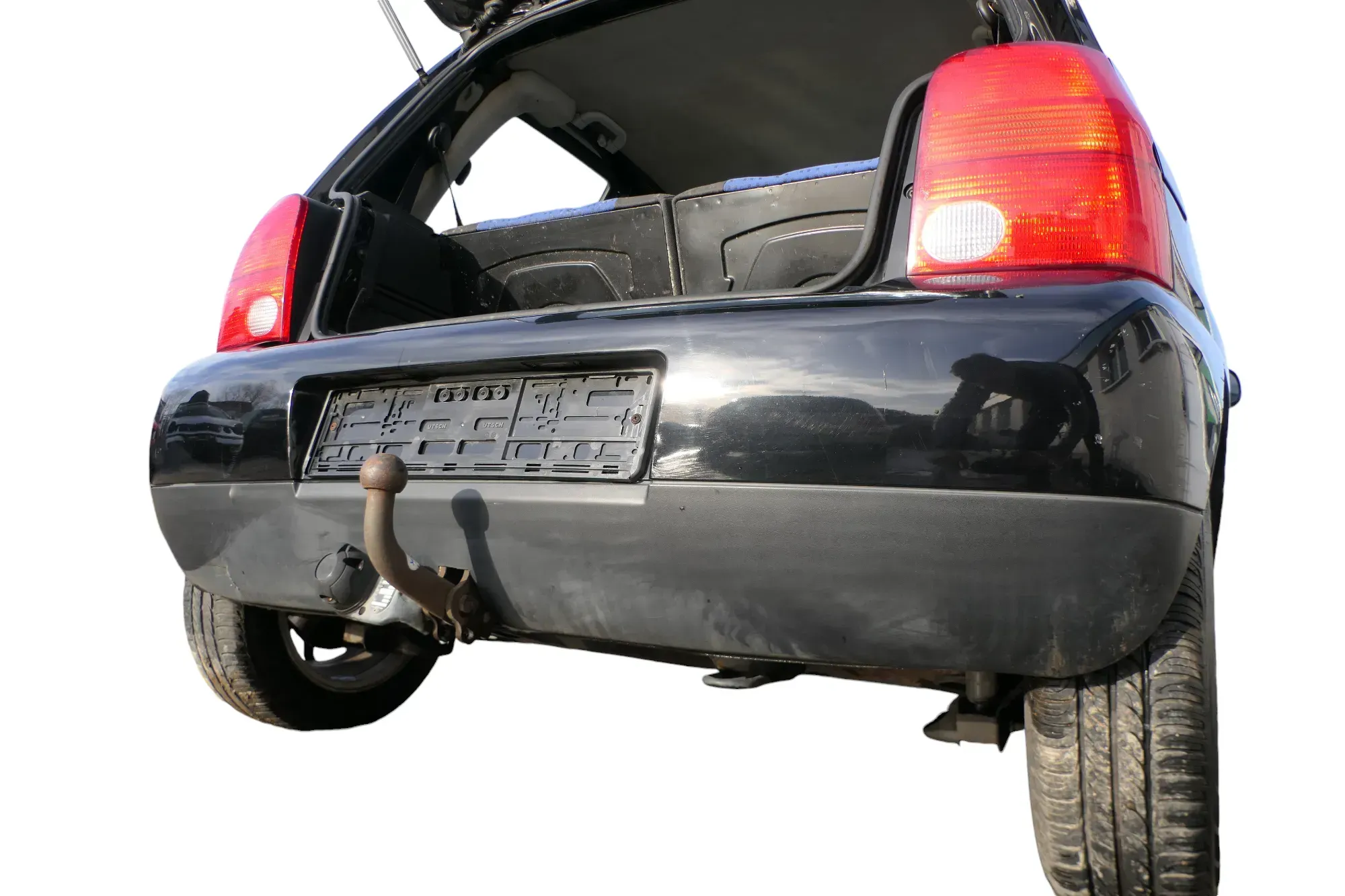 VW Lupo Stoßstange hinten Heckstoßstange Stoßfänger schwarz L041 - Bild 1