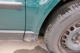 VW Passat 3BG Kotflügel original vorne rechts grün LB6G Blinkerloch - Bild 4