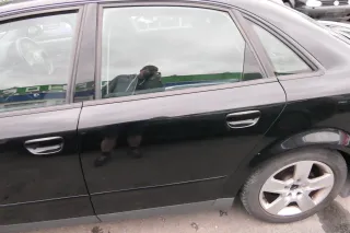 Audi A4 B6 8E Limousine Tür hinten links schwarz LY9B mit Scheibe - Bild 1