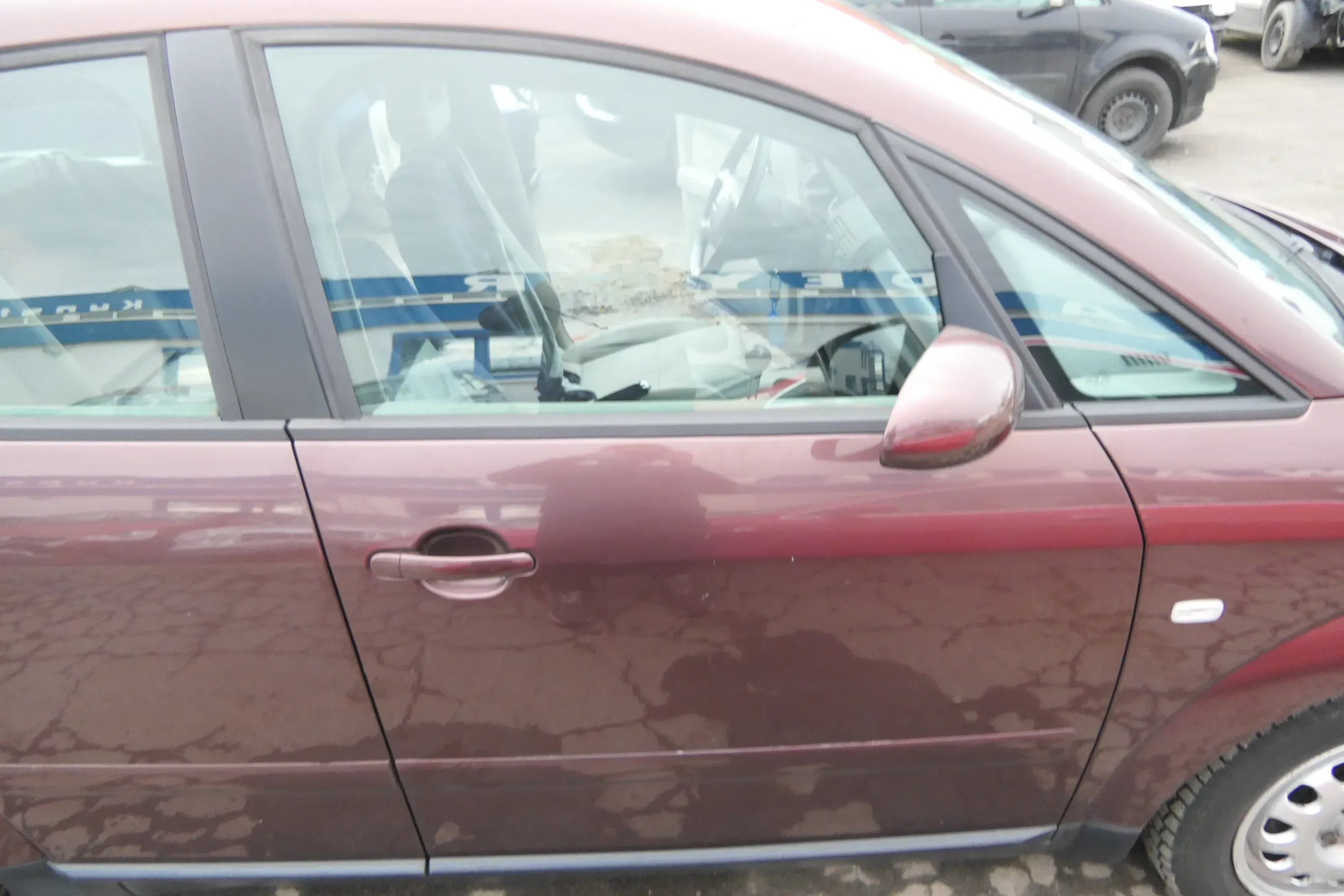 Audi A2 8Z Tür vorne rechts rot braun LZ3R -mit Rahmen, Scheibe und Fensterheber - Bild 1