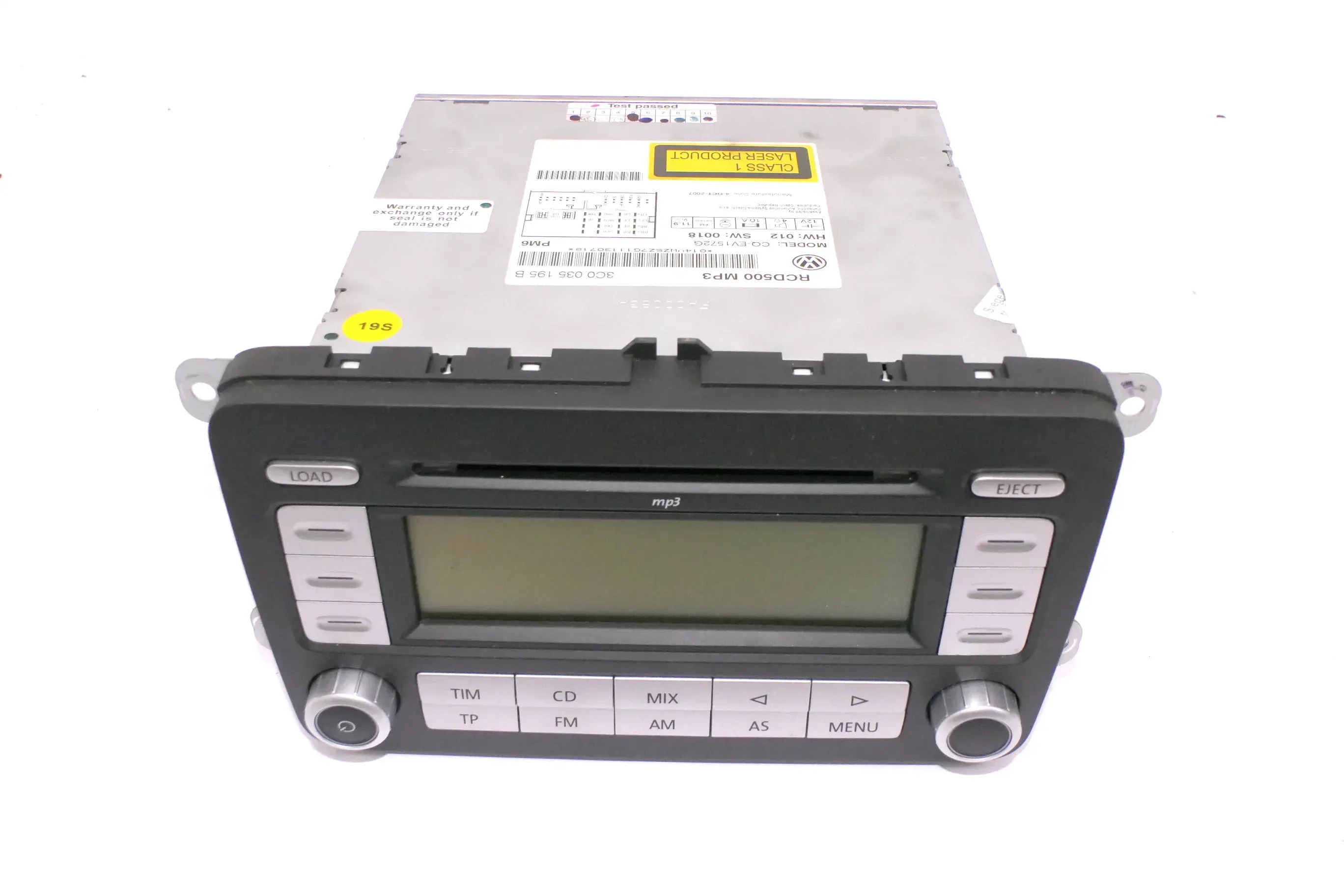 VW Golf 5 Radio CD Player Original RCD500 3C0035195B MP3 mit Code für Wechsler - Bild 1