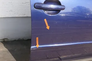 VW Passat 3B 3BG Kombi Limo Tür vorne rechts Beifahrertür blau LB5N ohneAnbautei - Bild 5