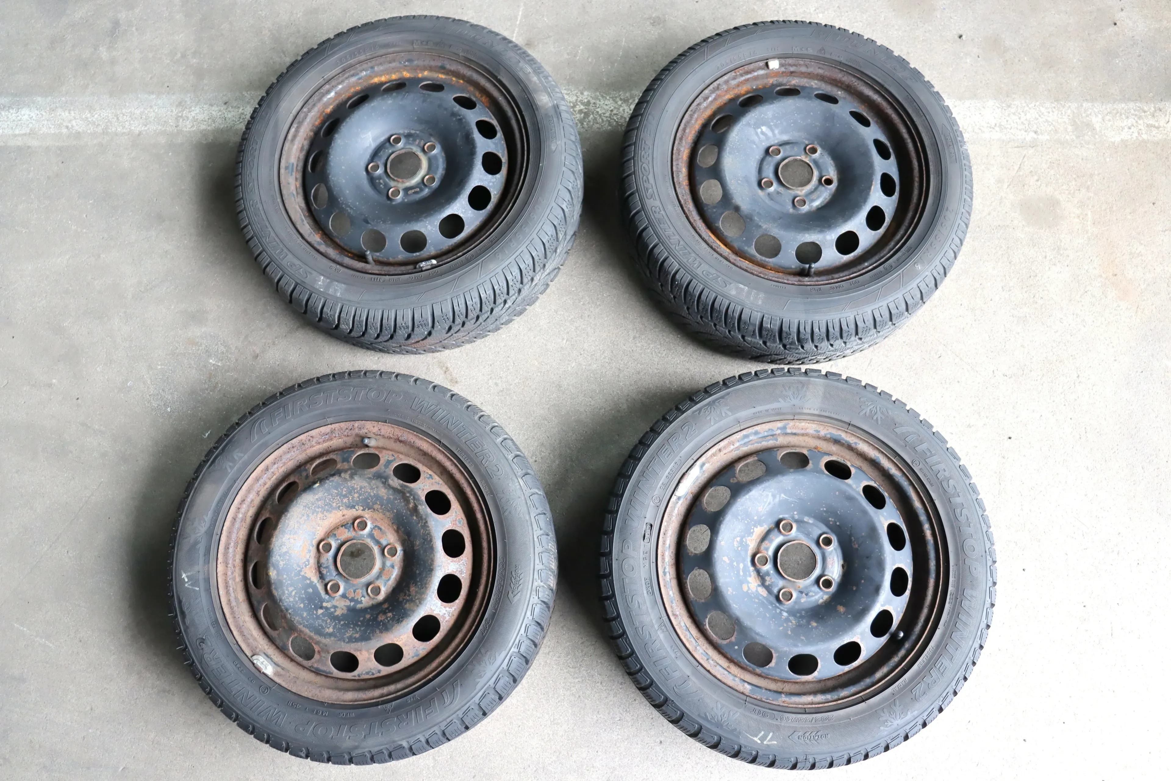 VW Passat 3C Golf Reifen Winterrreifen M&S 205/55 R16 91H Felgen ca. 7mm - Bild 1