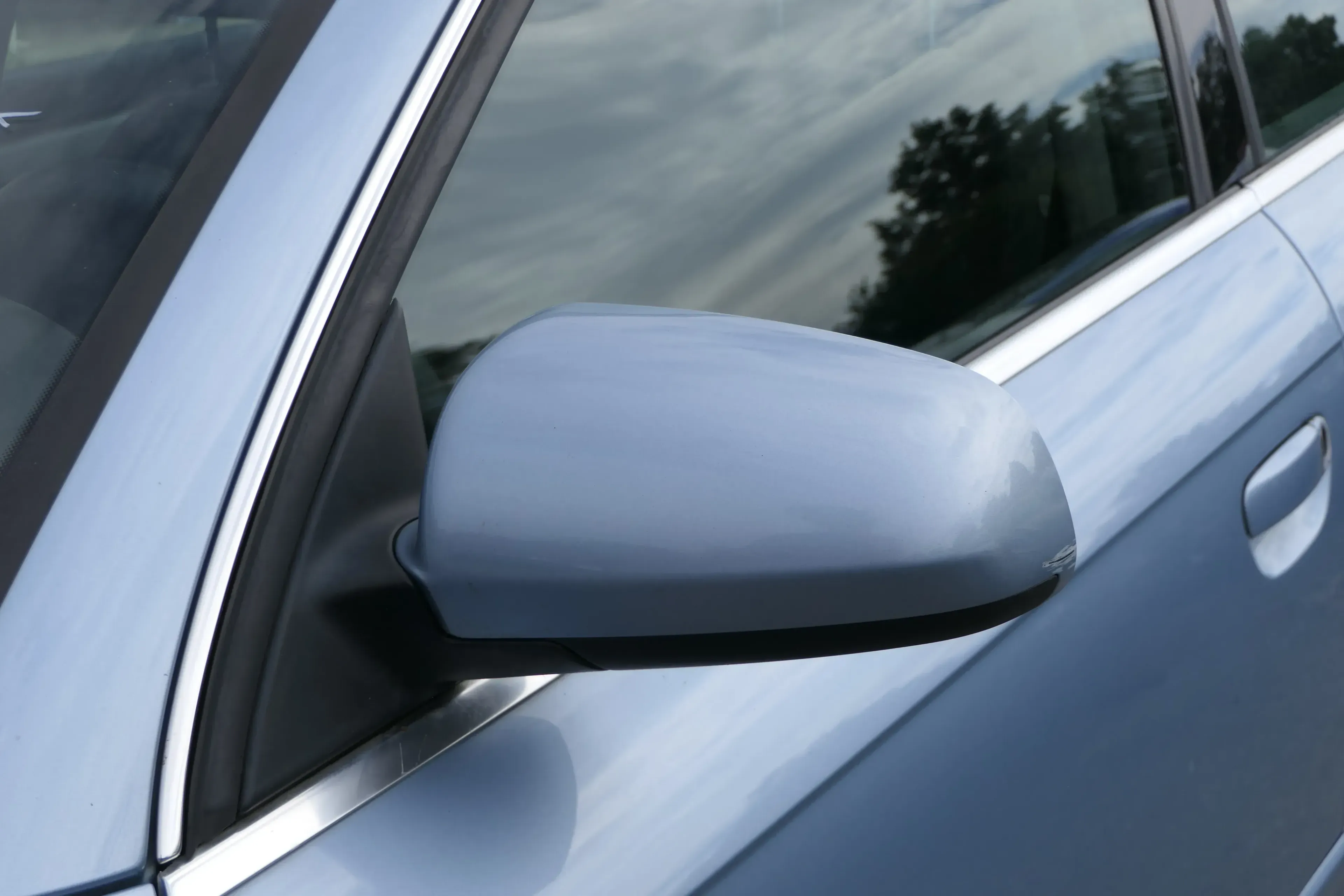 Audi A4 B6 8E B7 Spiegel Außenspiegel links elektrisch verstellbar blau LY5J - Bild 1