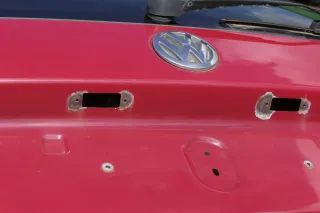 VW Sharan 7M 7M3 Heckklappe Scheibe  Klappe hinten ab Bj.2000 rot LK3A - Bild 5