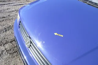 VW Polo 6N Motorhaube Frontklappe Haube vorne Klappe blau LD5D - Bild 5