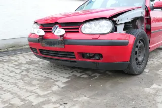 VW Golf 4 Stoßstange vorne Frontstoßstange Stoßfänger rot LY3D SWR - Bild 3