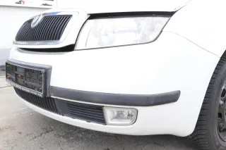 Skoda Fabia 6Y Stoßstange Stoßfänger vorne weiß LF9E 2000-2004 - Bild 5