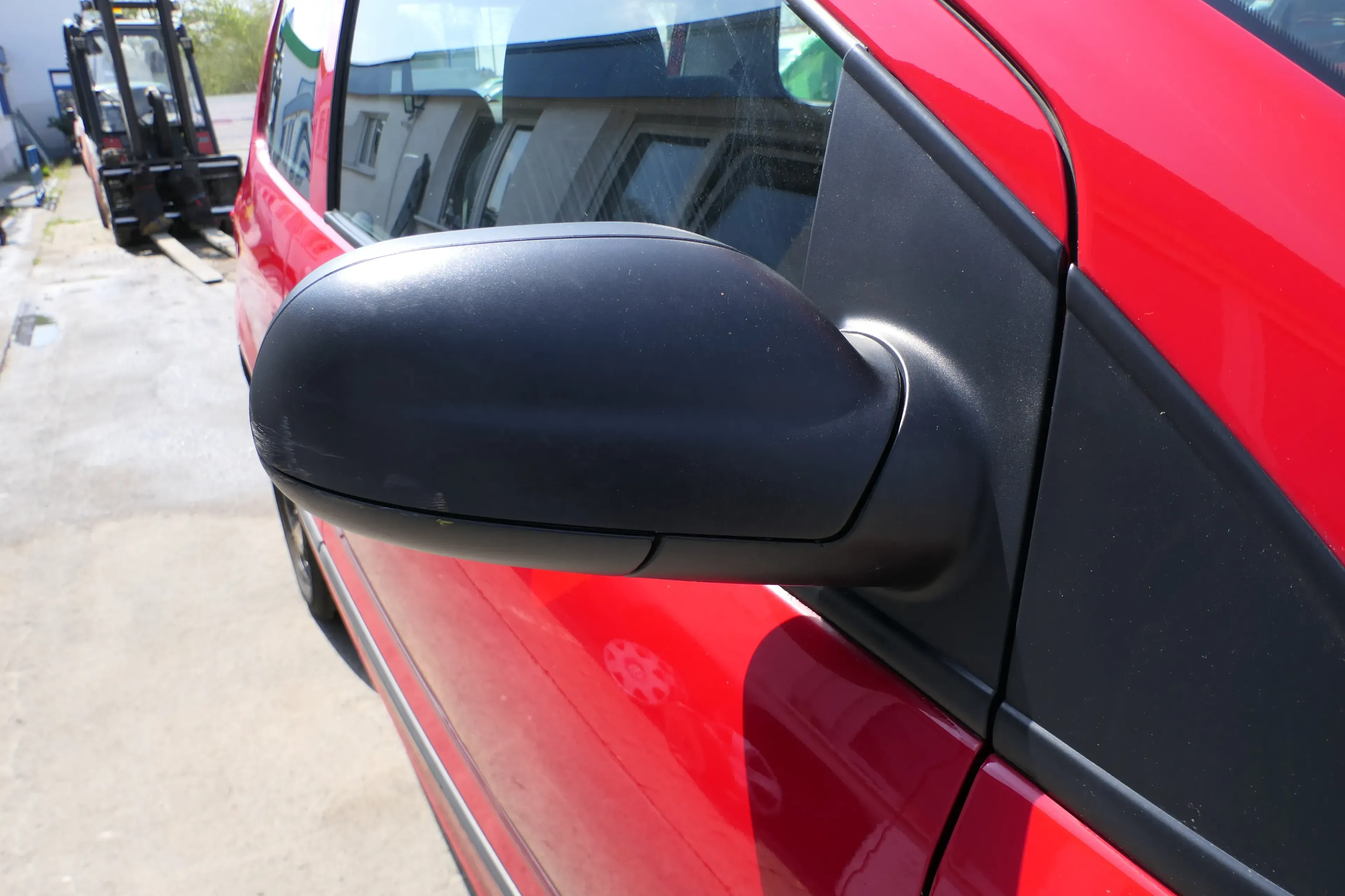 VW Fox 5Z Spiegel Außenspiegel + Glas rechts schwarz elektrischer elektrisch - Bild 1