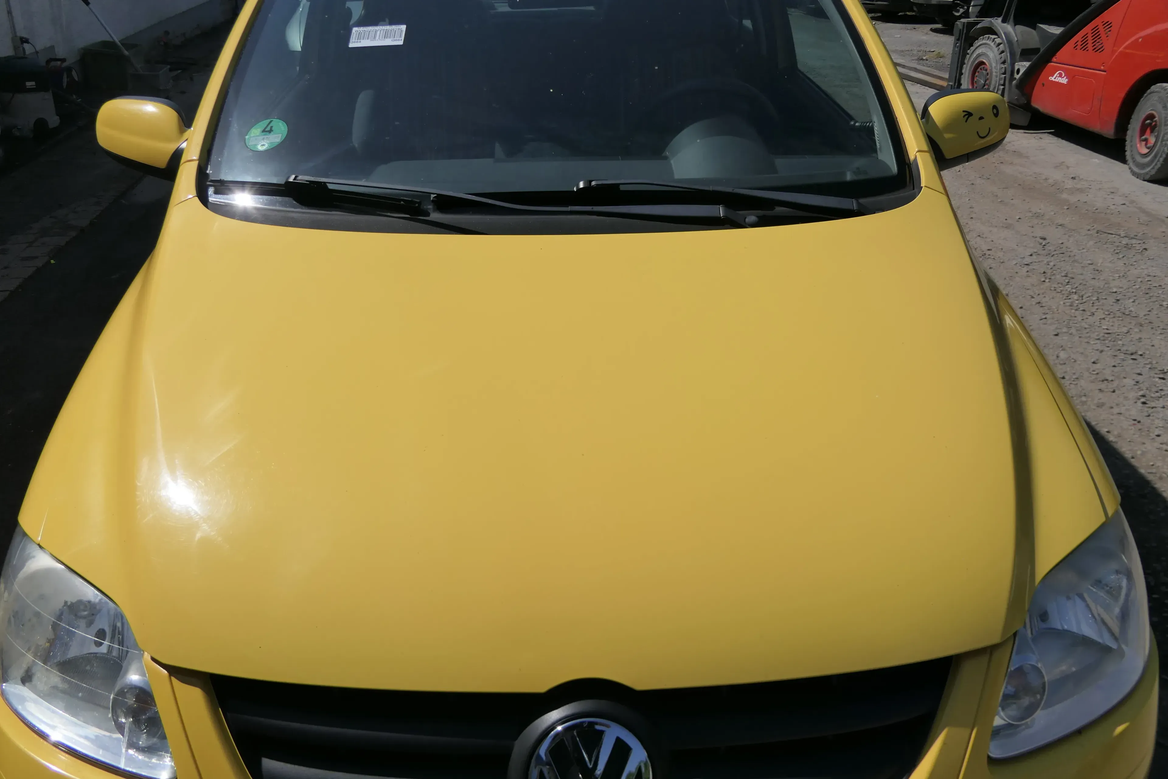 VW Fox 5Z Motorhaube Klappe vorn vorne gelb LY1C Haube - Bild 1
