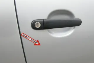 VW Fox 5Z Tür vorne rechts Beifahrertür silber LA7W grau - Bild 3