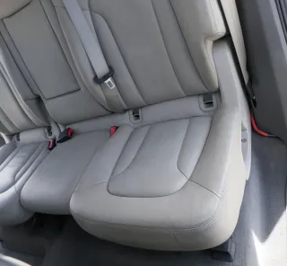 Q7 4L Sitz Rücksitz hinten links + mitte grau achatgrau Leder Sitzheizung Gurt - Bild 2