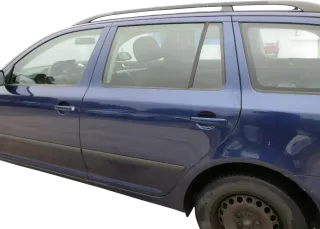 Skoda Octavia 1Z Kombi Tür hinten links blau LF5Q (ohneAnbauteile) - Bild 3