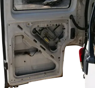VW T4 Flügeltür Klappe hinten links weiß R902 mit Scheibe - Bild 5