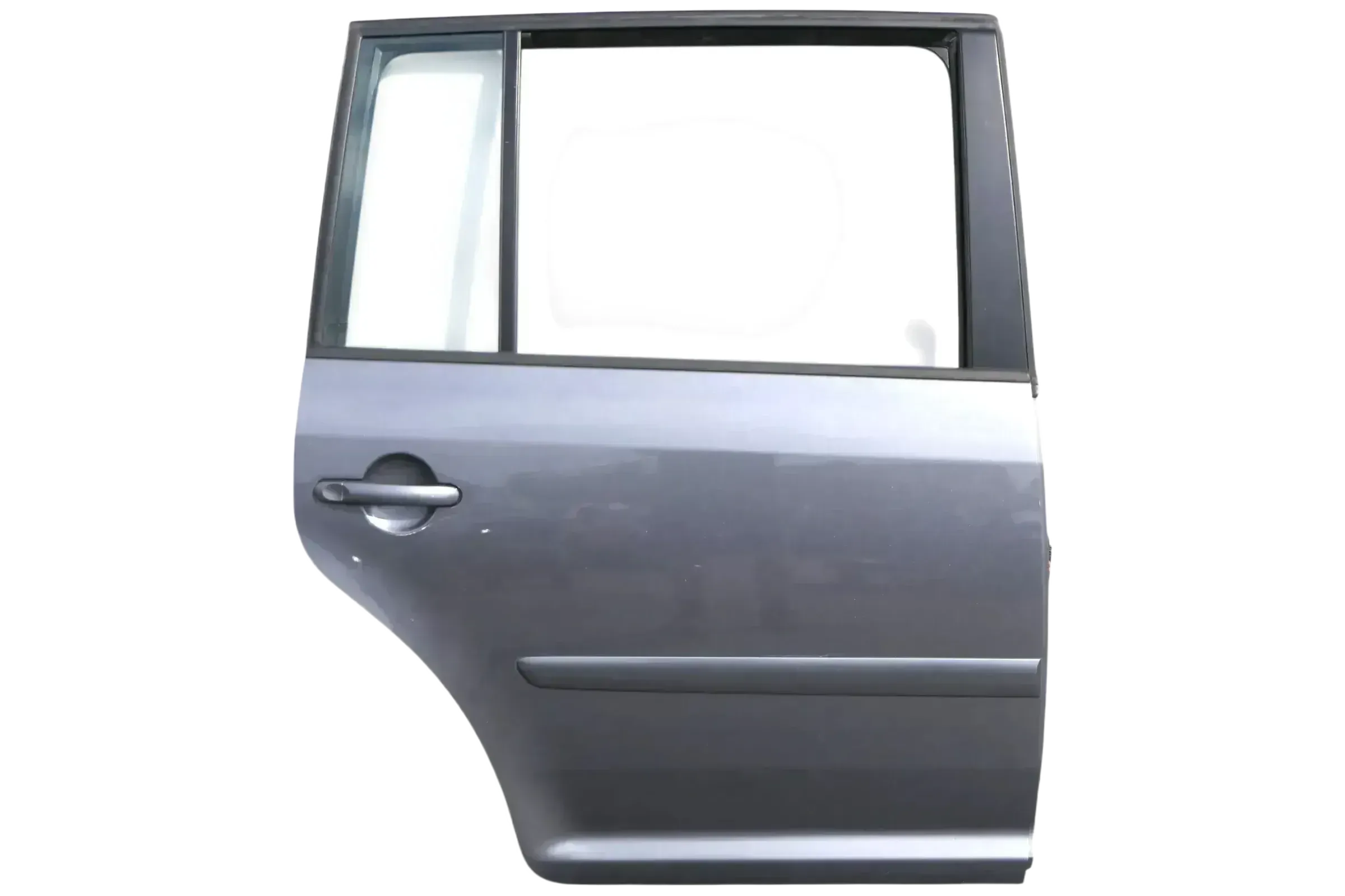 VW Touran 1T 1T3 Tür hinten rechts grau LD7X + Scheibe Platinum grey - Bild 1