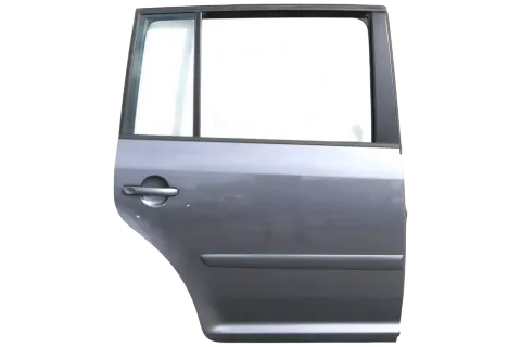 VW Touran 1T 1T3 Tür hinten rechts grau LD7X + Scheibe Platinum grey