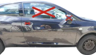 Ibiza 6J Tür vorne rechts Beifahrertür schwarz LC9Z 2/3-Türer - ohne Anbauteile - Bild 1