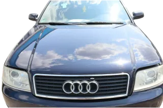 Audi A6 4B Motorhaube Klappe vorn Facelift (ab. Mitte 2002) blau LY5K ohne Grill - Bild 1