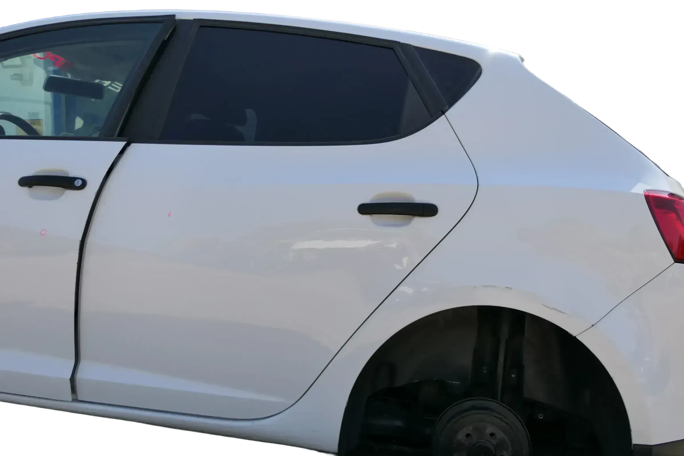 Seat Ibiza 6J Tür hinten links weiß LB9A 4/5-Türer - ohne Anbauteile - Bild 1