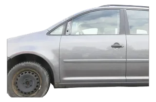 VW Touran 1T 1T3 Tür vorne links Fahrertür grau LD7X OHNE Anbauteile Cross - Bild 1