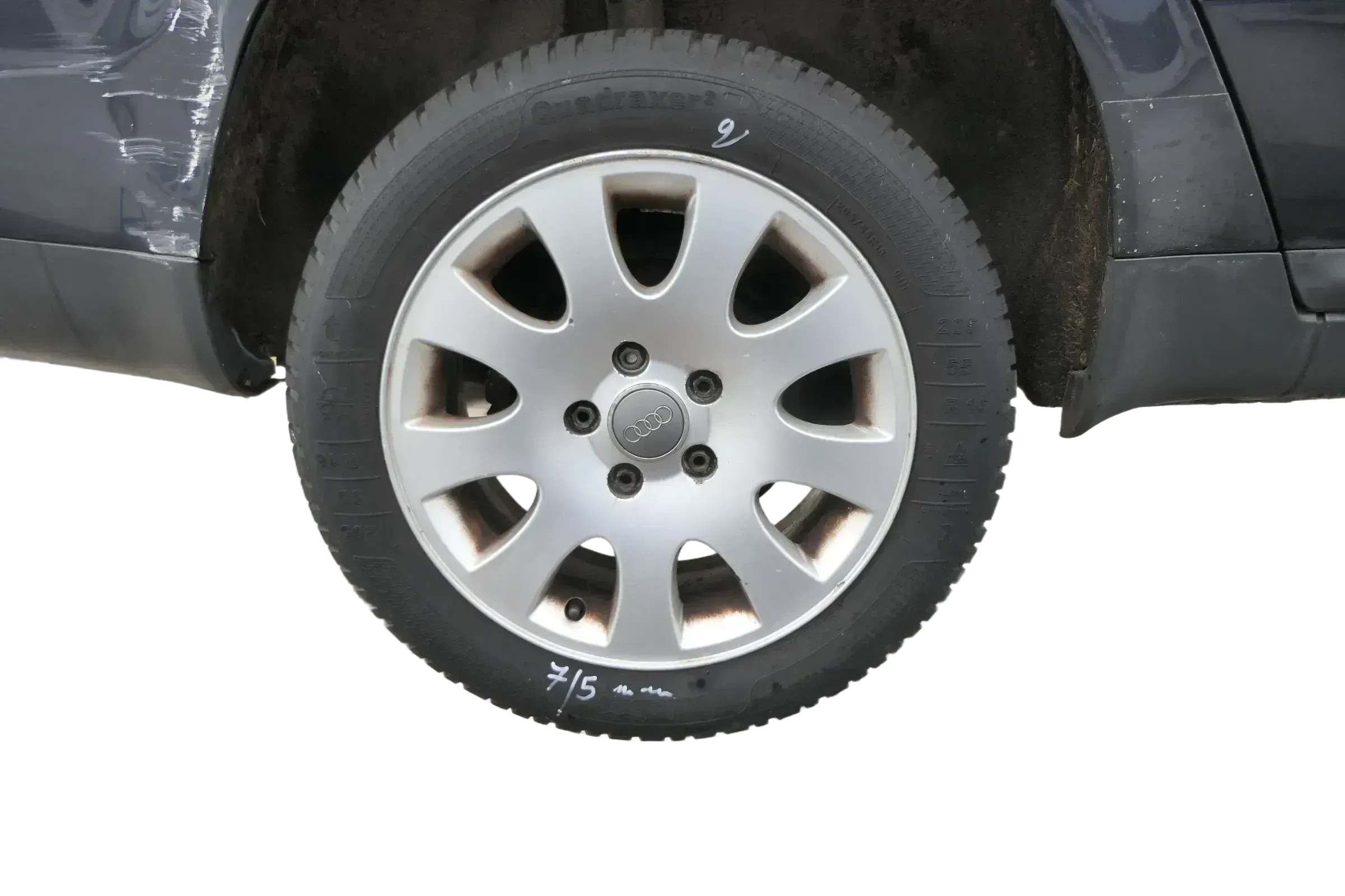 Audi A4 8E A6 4B Alufelgen 205/55 R16 91H Winterreifen Reifen 3-7mm 4B0601025K - Bild 1