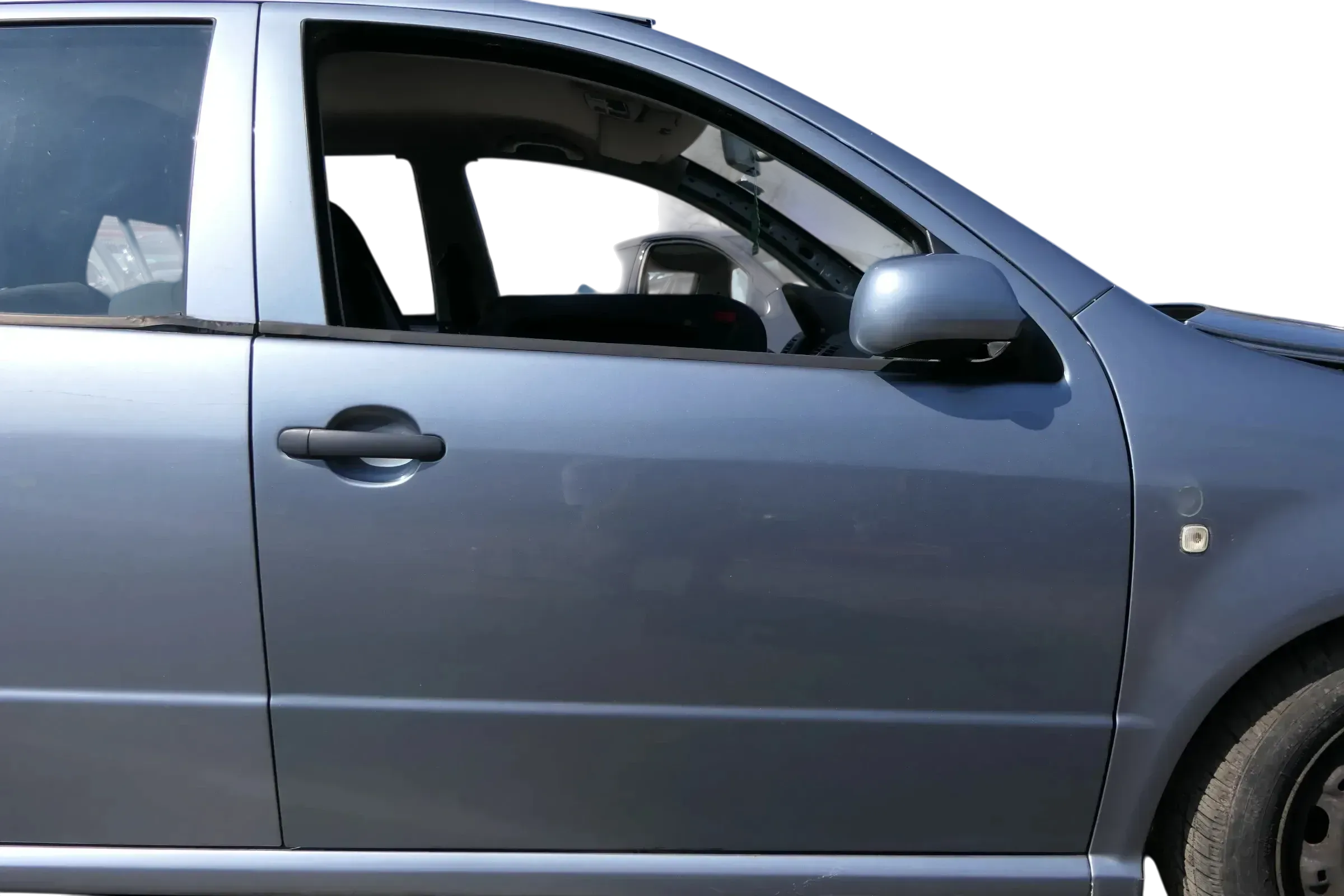 Skoda Fabia 6Y Kombi + Limousine Tür vorne rechts Beifahrertür grau blau si LF7V - Bild 1