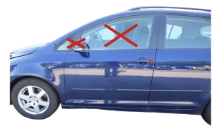 VW Golf Plus 5M Türblatt Tür vorne links Fahrertür blau LD5Q Türblatt +Rahmen - Bild 1