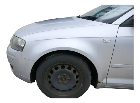 A3 8P Kotflügel vorne links silber grau LX7W auch Sportback -Rost