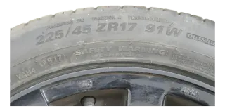 Audi A3 Q3 Alufelgen 225/45 ZR17 91W 7j x17 Zoll ET46 Reifen KBA 47637 RP4 - Bild 4