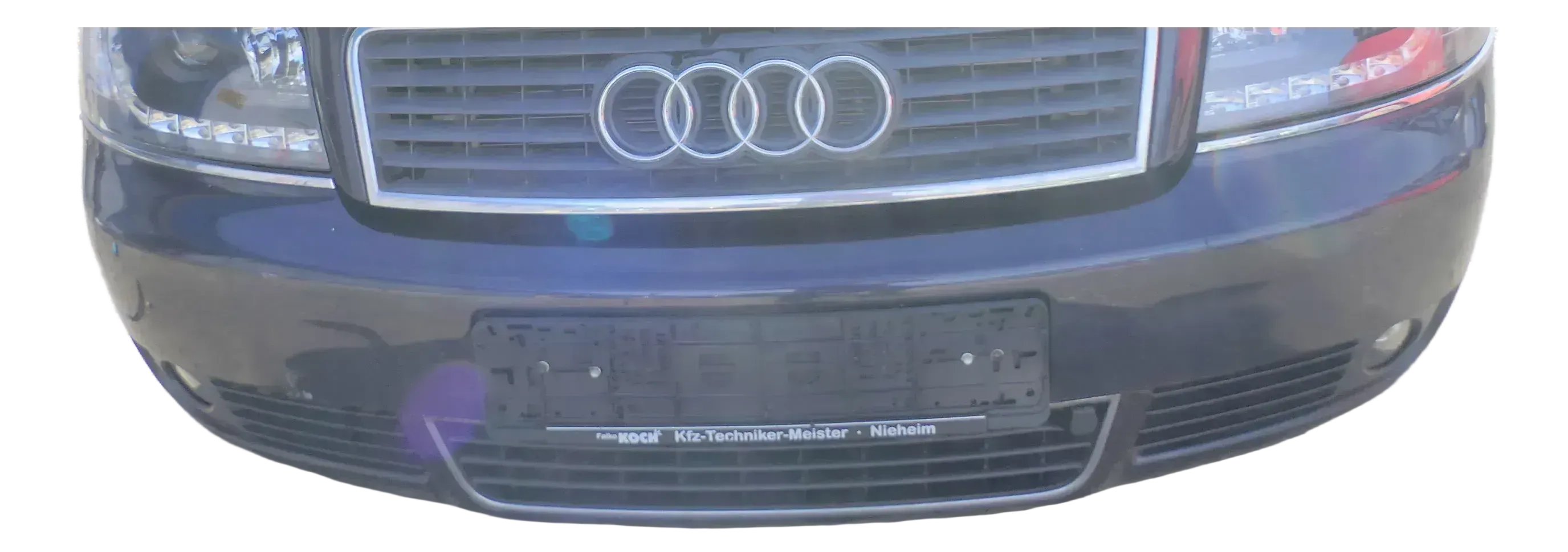 Audi A6 4B Frontstoßstange Stoßstange vorne Stoßfänger blau LZ5L Facelift - Bild 1