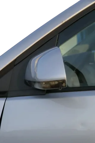 VW Polo 9N 9N3 mechanisch Spiegel Außenspiegel links vorne grau LA7W Blinker - Bild 3