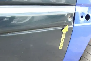VW Golf 3 4 1E Cabrio Tür vorne rechts Beifahrertür grün - ohne Anbauteile - Bild 6