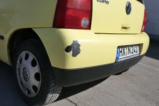 VW Lupo Stoßstange hinten Heckstoßstange Stoßfänger gelb LD1B 6X0807421E - Bild 3