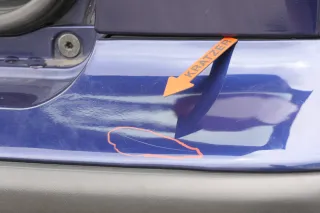 VW Polo 6N2 Stoßstange hinten Heckstoßstange Stoßfänger blau LB5N indigoblau b - Bild 5