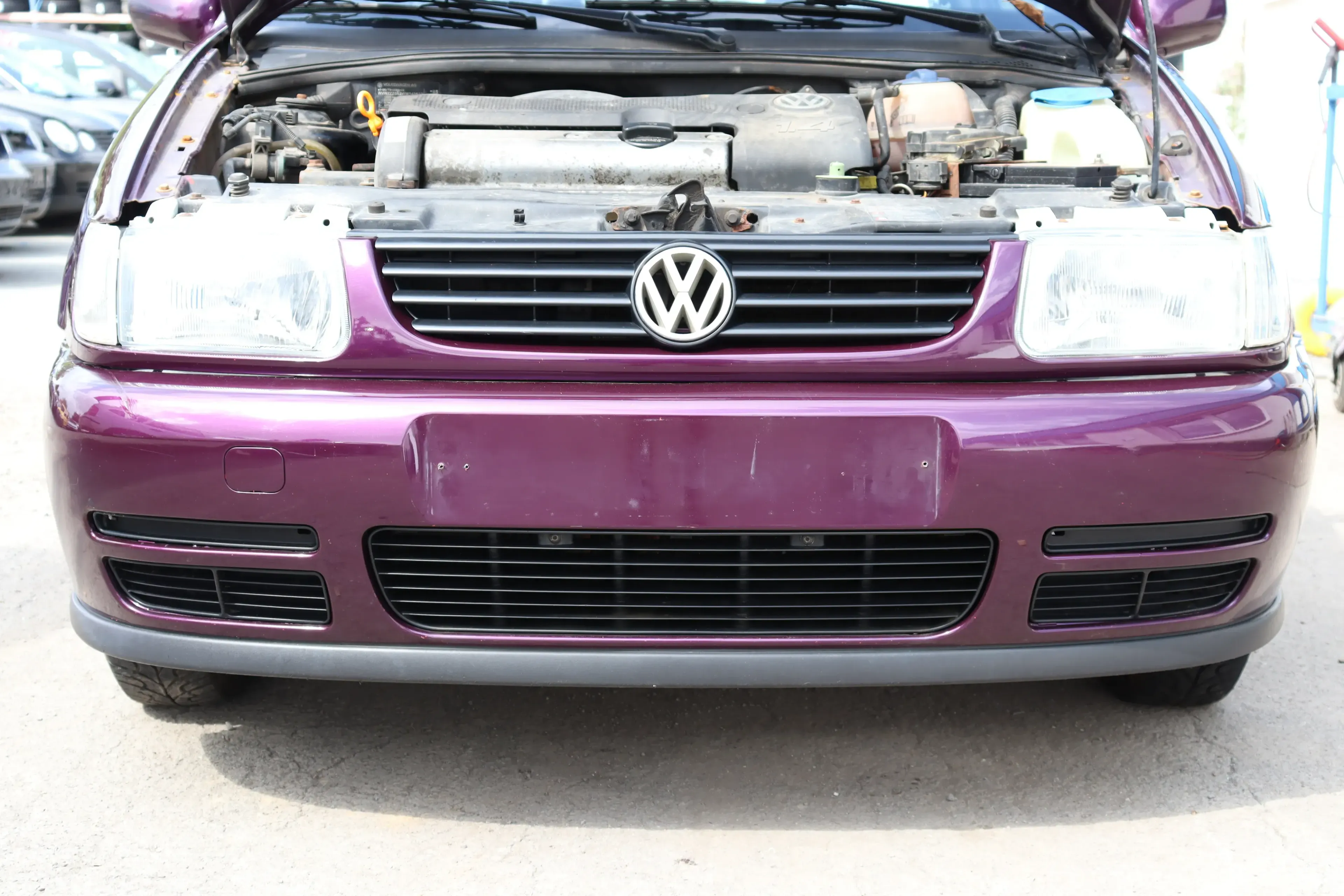 VW Polo 6N Stoßstange vorne breite Styling XXL Frontstoßstange lila LC4U - Bild 1