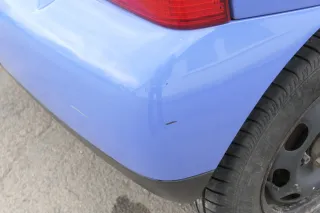 VW Lupo Stoßstange hinten Heckstoßstange Stoßfänger blau LR5A softblau - Bild 9