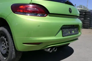 VW Scirocco 3 Stoßstange hinten Heckstoßstange Stoßfänger PDC grün LR6T - Bild 4