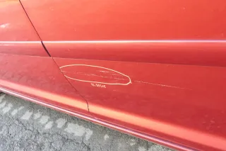 VW Touran 1T 1T3 Tür hinten links rot braun LA3W red spice mit Scheibe - Bild 2