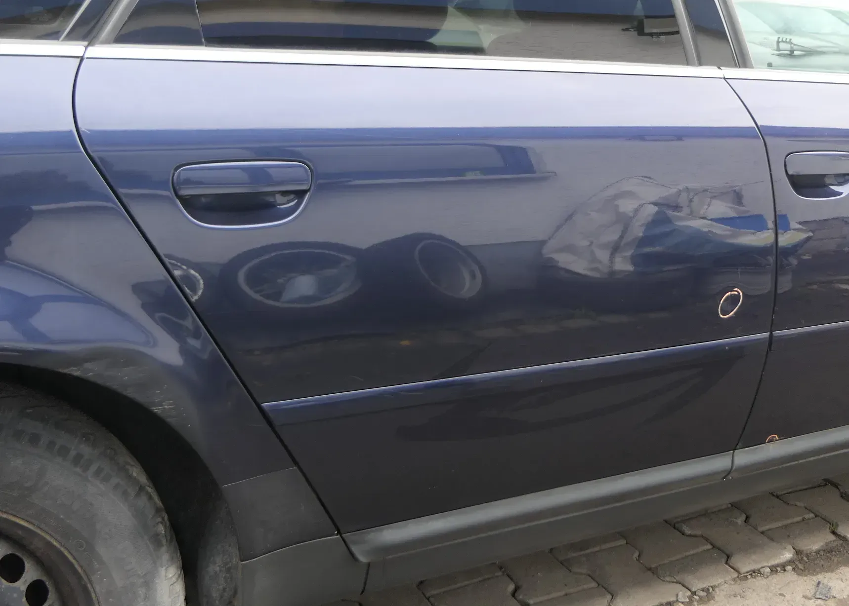 Audi A6 4B C5 Tür Türblatt hinten rechts blau LZ5T - Bild 1