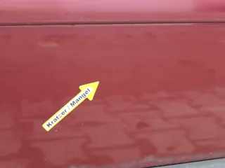 Audi A6 4B C5 Tür nur Türblatt vorne rechts Beifahrertür rot LZ3L - Dellen! - Bild 14