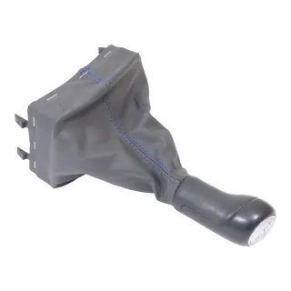 VW Polo 9N 9N3 Schaltknauf Schaltsack Schaltung 6Q1711113G Leder schwarz Goal - Bild 3