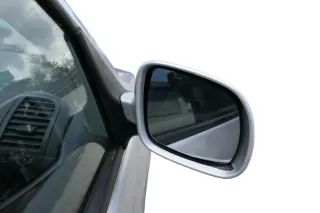 VW Polo 6N2 manueller Spiegel Außenspiegel rechts außen silber LA7W  + Glas - Bild 2