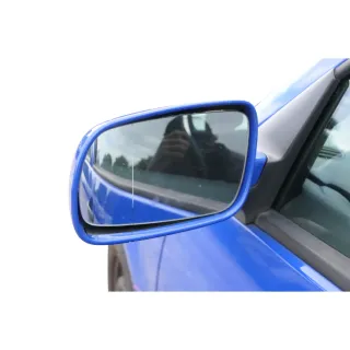 VW Golf 4 Bora elektrischer Spiegel vorne links Außenspiegel blau LW5Z Glas - Bild 1
